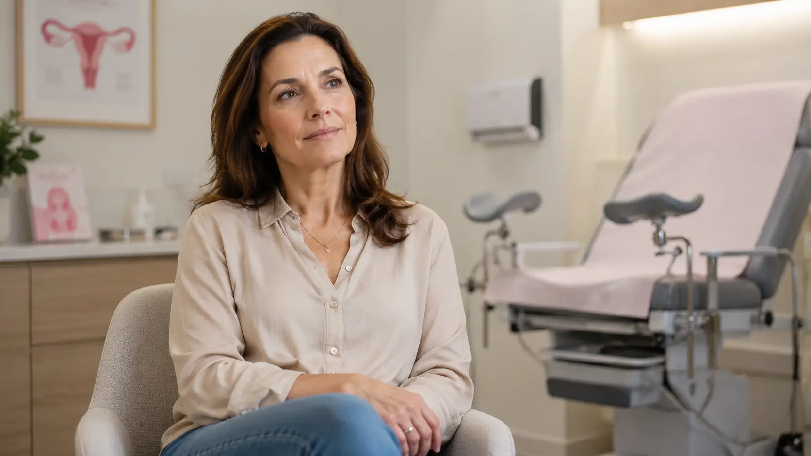 mulher de 40 anos cuidando da saúde com consciência e prevenção